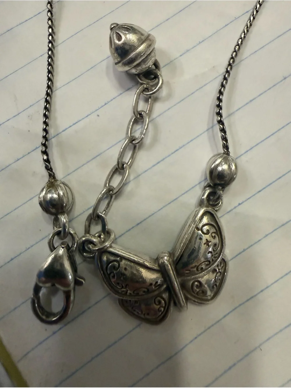 Brighton silver Tone Butterfly Necklace